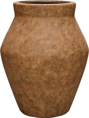 Кашпо Mineral fleuri high l travertine rustic antique D61 H75 см