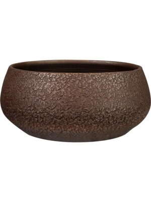 Кашпо Noor bowl velvet brown D28 H13 см