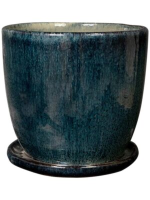 Кашпо с поддоном Rico pot with saucer denim D22 H20 см