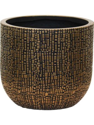 Кашпо Capi nature skin planter ball black gold D24 H21 см