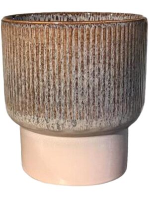 Кашпо Dodo pot reactive jade brown D17 H19 см