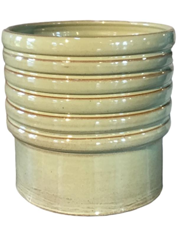 Кашпо Doom pot olive D38 H35 см