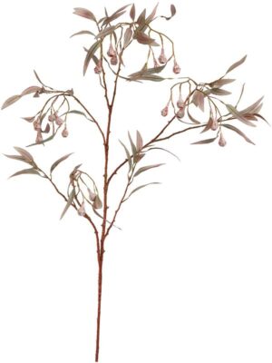 Ветка Эвкалипта красная искусственная H127 см