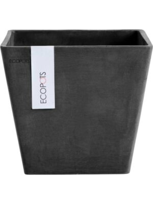 Кашпо Ecopots rotterdam 20 dark grey L20 W20 H18 см