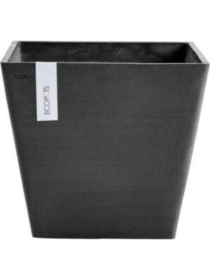 Кашпо Ecopots rotterdam 30 dark grey L30 W30 H26 см