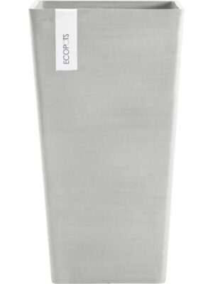 Кашпо Ecopots rotterdam mid high 56 white grey L30 W30 H56 см
