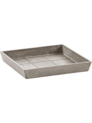 Поддон Ecopots square 20 taupe L18 W18 H3 см