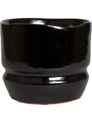 Кашпо Atom pot black D30 H26 см