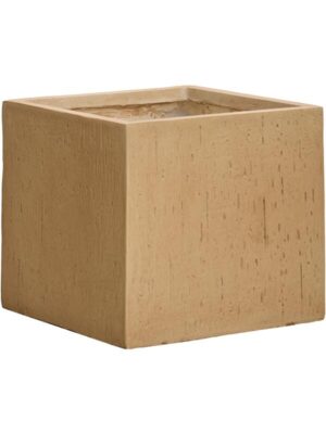 Кашпо Baq raindrop cube brown beige L30 W30 H27 см