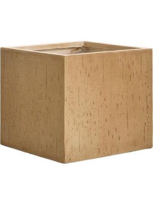 Кашпо Baq raindrop cube brown beige L40 W40 H36 см