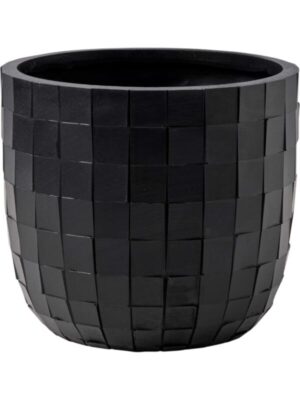Кашпо Capi nature blocks planter ball black D24 H21 см