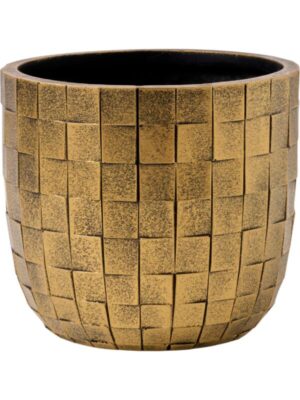 Кашпо Capi nature blocks planter ball black gold D24 H21 см