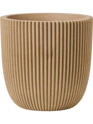 Кашпо Capi nature groove nl planter ball beige D35 H34 см
