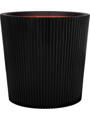 Кашпо Capi nature groove nl vase conical black D45 H41 см