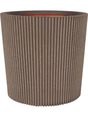 Кашпо Capi nature groove nl vase conical warm taupe D45 H41 см