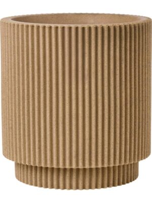 Кашпо Capi nature groove nl vase cylinder beige D35 H38 см