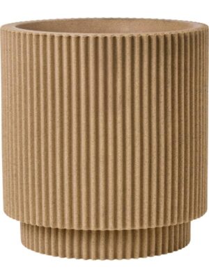 Кашпо Capi nature groove nl vase cylinder beige D43 H46 см