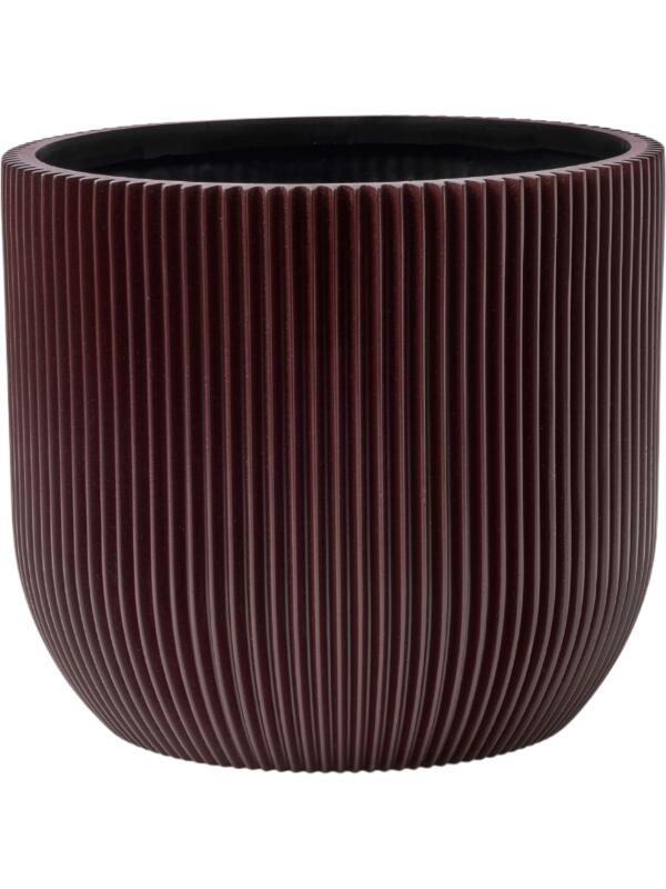 Кашпо Capi nature groove special planter ball black red D9 H8 см