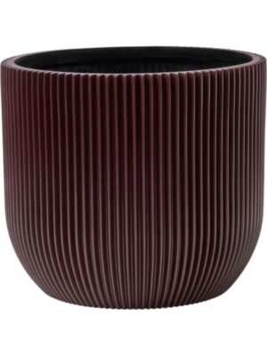 Кашпо Capi nature groove special planter ball black red D14 H13 см