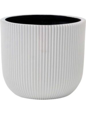 Кашпо Capi nature groove special planter ball white D14 H13 см
