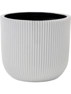 Кашпо Capi nature groove special planter ball white D17 H15 см