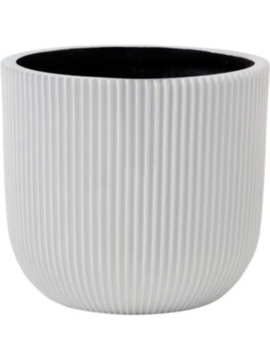 Кашпо Capi nature groove special planter ball white D24 H21 см