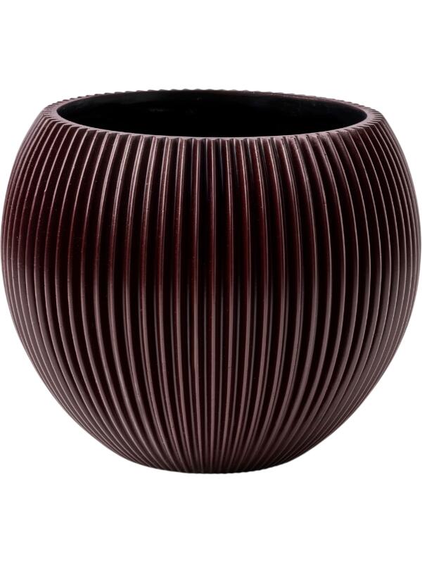 Кашпо Capi nature groove special vase ball black red D12 H10 см