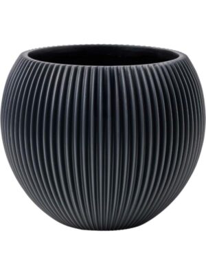 Кашпо Capi nature groove special vase ball graphite grey D12 H10 см