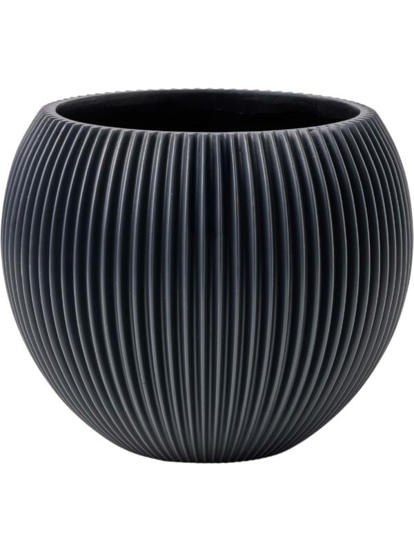 Кашпо Capi nature groove special vase ball graphite grey D12 H10 см
