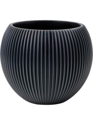 Кашпо Capi nature groove special vase ball graphite grey D18 H15 см