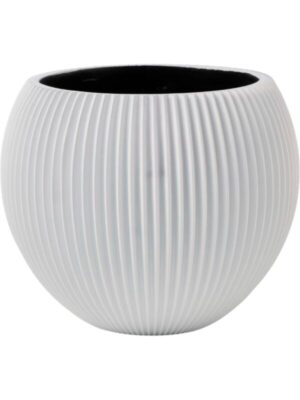 Кашпо Capi nature groove special vase ball white D30 H25 см