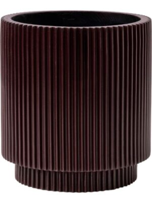 Кашпо Capi nature groove special vase cylinder black red D11 H12 см