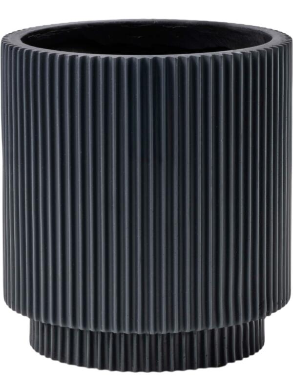 Кашпо Capi nature groove special vase cylinder graphite grey D15 H17 см