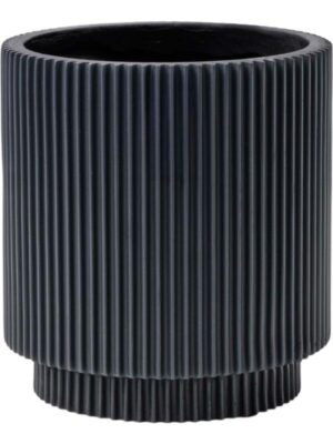 Кашпо Capi nature groove special vase cylinder graphite grey D23 H25 см