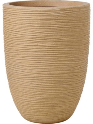 Кашпо Capi nature rib nl vase elegant low beige D34 H46 см