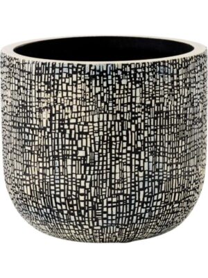 Кашпо Capi nature skin planter ball black beige D9 H8 см
