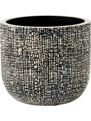 Кашпо Capi nature skin planter ball black beige D14 H13 см