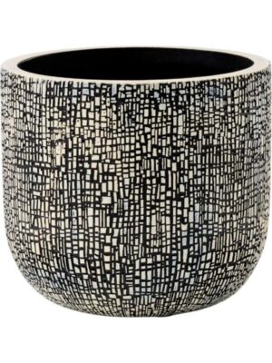 Кашпо Capi nature skin planter ball black beige D17 H15 см