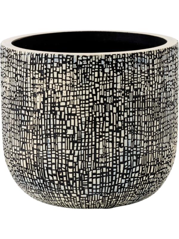 Кашпо Capi nature skin planter ball black beige D17 H15 см