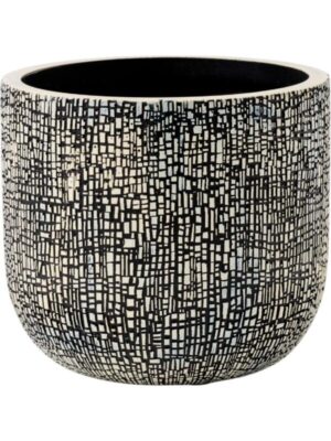 Кашпо Capi nature skin planter ball black beige D24 H21 см