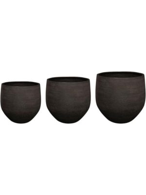 Кашпо Ciana pot black (набор 3 шт) D50 H45 см