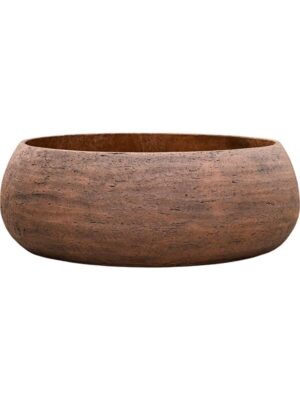 Кашпо Dolomites bowl dark brown D91 H31 см