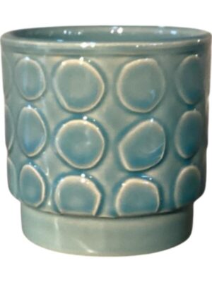 Кашпо Eno rel. pot blue D8 H8 см