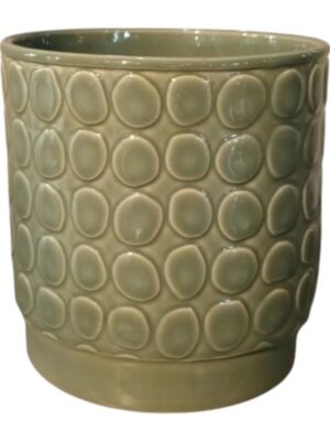 Кашпо Eno rel. pot dusty green D16 H16 см