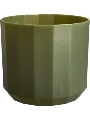 Кашпо Facet round forest green D14 H13 см