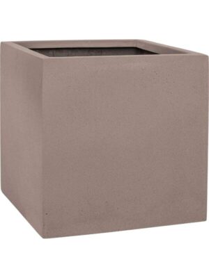 Кашпо Fiberstone block m, taupe L40 W40 H40 см