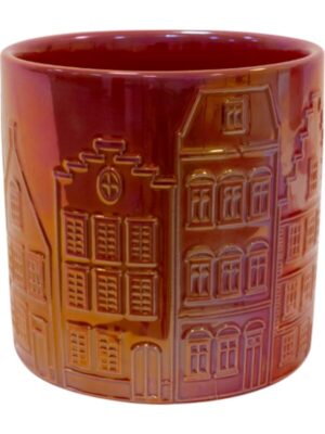 Кашпо Jille pot houses red D7 H8 см