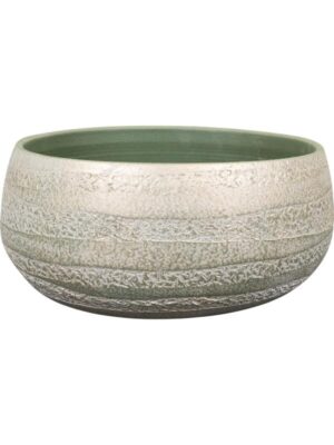 Кашпо Joyce bowl shiny olive D28 H13 см