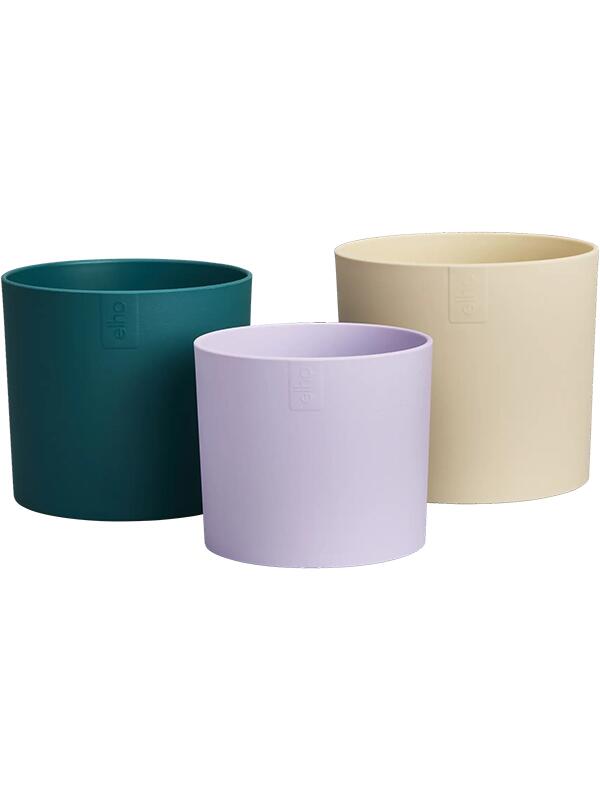 Кашпо Lex pott flowerpot velvet cream multicolor (набор 3 шт) D14 H12 см