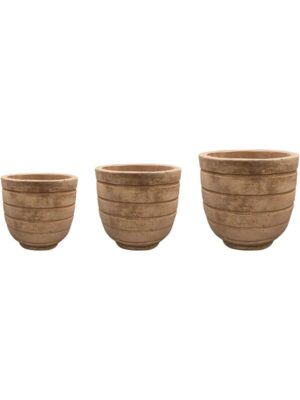 Кашпо Linne pot old terra (набор 3 шт) D38 H34 см